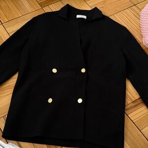 Aritzia Babaton Black Sweater Blazer